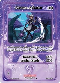 Akuma-Atkatsu (Holo) - Afelium Unleashed [1st Edition] - Akora TCG card