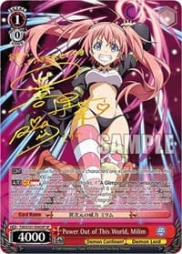 Power Out of This World, Milim (SP) - That Time I Got Reincarnated as a Slime Vol.3 - Weiss Schwarz card