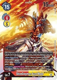ShineGreymon: Burst Mode - Versus Royal Knights - Digimon Card Game card