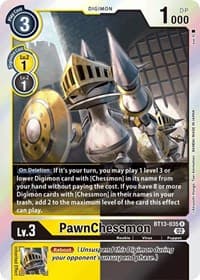 PawnChessmon - BT13-035 - Versus Royal Knights - Digimon Card Game card