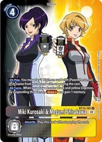 Miki Kurosaki & Megumi Shirakawa (Box Topper) - Versus Royal Knights - Digimon Card Game card