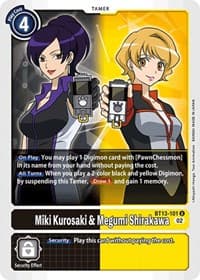 Miki Kurosaki & Megumi Shirakawa - Versus Royal Knights - Digimon Card Game card