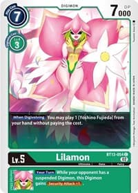Lilamon - Versus Royal Knights - Digimon Card Game card