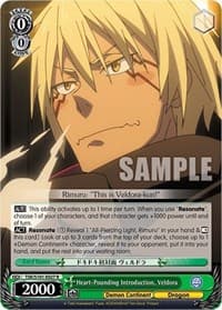 Heart-Pounding Introduction, Veldora - That Time I Got Reincarnated as a Slime Vol.3 - Weiss Schwarz card