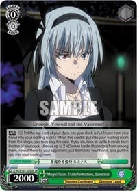 Magnificent Transformation, Luminus (SR) - That Time I Got Reincarnated as a Slime Vol.3 - Weiss Schwarz card