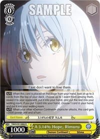 A 3.14% Hope, Rimuru - That Time I Got Reincarnated as a Slime Vol.3 - Weiss Schwarz card