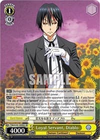 Loyal Servant, Diablo (SR) - That Time I Got Reincarnated as a Slime Vol.3 - Weiss Schwarz card