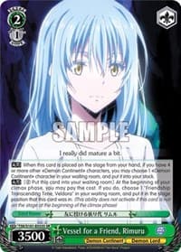Vessel for a Friend, Rimuru (SR) - That Time I Got Reincarnated as a Slime Vol.3 - Weiss Schwarz card