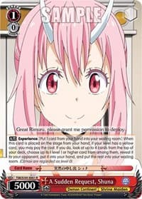A Sudden Request, Shuna - That Time I Got Reincarnated as a Slime Vol.3 - Weiss Schwarz card