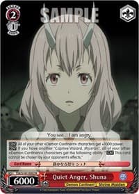 Quiet Anger, Shuna - That Time I Got Reincarnated as a Slime Vol.3 - Weiss Schwarz card