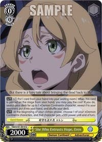 She Who Entrusts Hope, Eren - That Time I Got Reincarnated as a Slime Vol.3 - Weiss Schwarz card