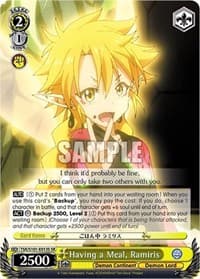 Having a Meal, Ramiris (SR) - That Time I Got Reincarnated as a Slime Vol.3 - Weiss Schwarz card