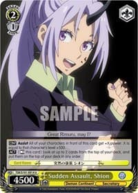 Sudden Assault, Shion - That Time I Got Reincarnated as a Slime Vol.3 - Weiss Schwarz card