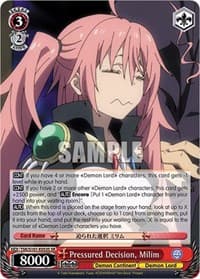 Pressured Decision, Milim (SR) - That Time I Got Reincarnated as a Slime Vol.3 - Weiss Schwarz card