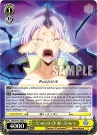Spoiled Child, Shion - That Time I Got Reincarnated as a Slime Vol.3 - Weiss Schwarz card