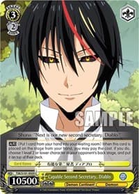 Capable Second Secretary, Diablo - That Time I Got Reincarnated as a Slime Vol.3 - Weiss Schwarz card