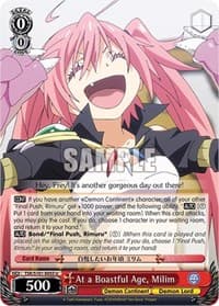 At a Boastful Age, Milim - That Time I Got Reincarnated as a Slime Vol.3 - Weiss Schwarz card