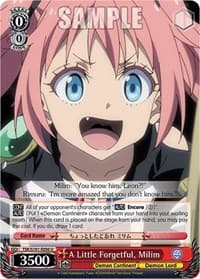 A Little Forgetful, Milim - That Time I Got Reincarnated as a Slime Vol.3 - Weiss Schwarz card