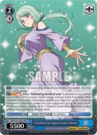 A Throbbing That Signals Freedom, Mjurran - That Time I Got Reincarnated as a Slime Vol.3 - Weiss Schwarz card