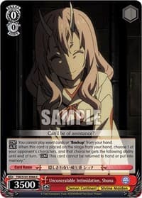 Unconcealable Intimidation, Shuna - That Time I Got Reincarnated as a Slime Vol.3 - Weiss Schwarz card