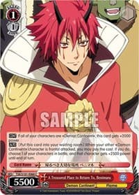 A Treasured Place to Return To, Benimaru - That Time I Got Reincarnated as a Slime Vol.3 - Weiss Schwarz card