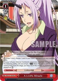 A 3.14% Miracle (SR) - That Time I Got Reincarnated as a Slime Vol.3 - Weiss Schwarz card