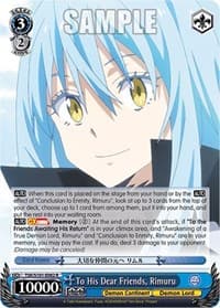 To His Dear Friends, Rimuru - That Time I Got Reincarnated as a Slime Vol.3 - Weiss Schwarz card