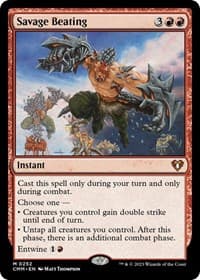 Savage Beating - Commander Masters - Magic: The Gathering card