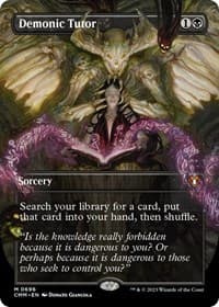 Demonic Tutor (Borderless) - Commander Masters - Magic: The Gathering card