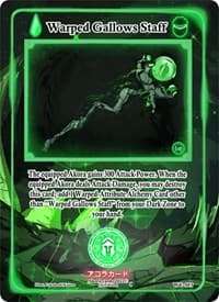 Warped Gallows Staff - Warped Crusaders [1st Edition] - Akora TCG card