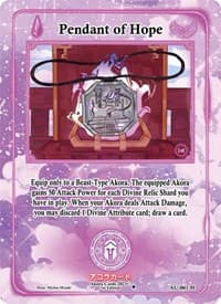 Pendant of Hope (Holo) - Afelium Unleashed [1st Edition] - Akora TCG card