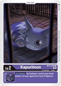 Kapurimon - Versus Royal Knights - Digimon Card Game card