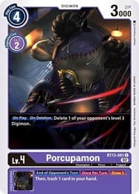Porcupamon - Versus Royal Knights - Digimon Card Game card