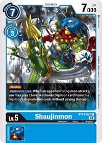 Shaujinmon - Versus Royal Knights - Digimon Card Game card