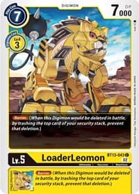 LoaderLeomon - Versus Royal Knights - Digimon Card Game card