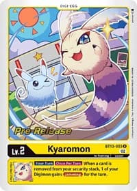 Kyaromon - Versus Royal Knights Pre-Release Cards - Digimon Card Game card