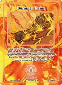 Burning Chains (Holo) - Afelium Unleashed [1st Edition] - Akora TCG card