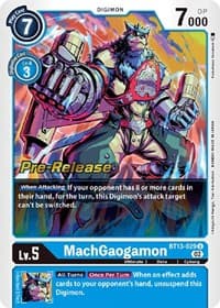 MachGaogamon - Versus Royal Knights Pre-Release Cards - Digimon Card Game card