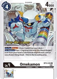 Omekamon - Versus Royal Knights Pre-Release Cards - Digimon Card Game card