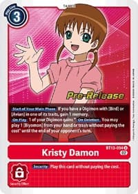 Kristy Damon - Versus Royal Knights Pre-Release Cards - Digimon Card Game card