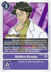 Akihiro Kurata - Versus Royal Knights Pre-Release Cards - Digimon Card Game card