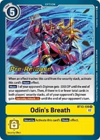 Odin's Breath - Versus Royal Knights Pre-Release Cards - Digimon Card Game card