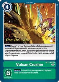Vulcan Crusher - Versus Royal Knights Pre-Release Cards - Digimon Card Game card