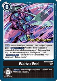 Waltz's End - Versus Royal Knights Pre-Release Cards - Digimon Card Game card