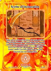 Scythe of Incineration - Afelium Unleashed [1st Edition] - Akora TCG card