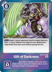 Gift of Darkness - Versus Royal Knights Pre-Release Cards - Digimon Card Game card