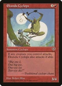 Ekundu Cyclops - Mirage - Magic: The Gathering card