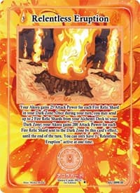 Relentless Eruption (Holo) - Afelium Unleashed [1st Edition] - Akora TCG card