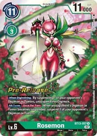 Rosemon - Versus Royal Knights Pre-Release Cards - Digimon Card Game card