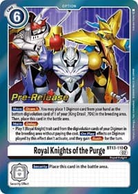 Royal Knights of the Purge - Versus Royal Knights Pre-Release Cards - Digimon Card Game card